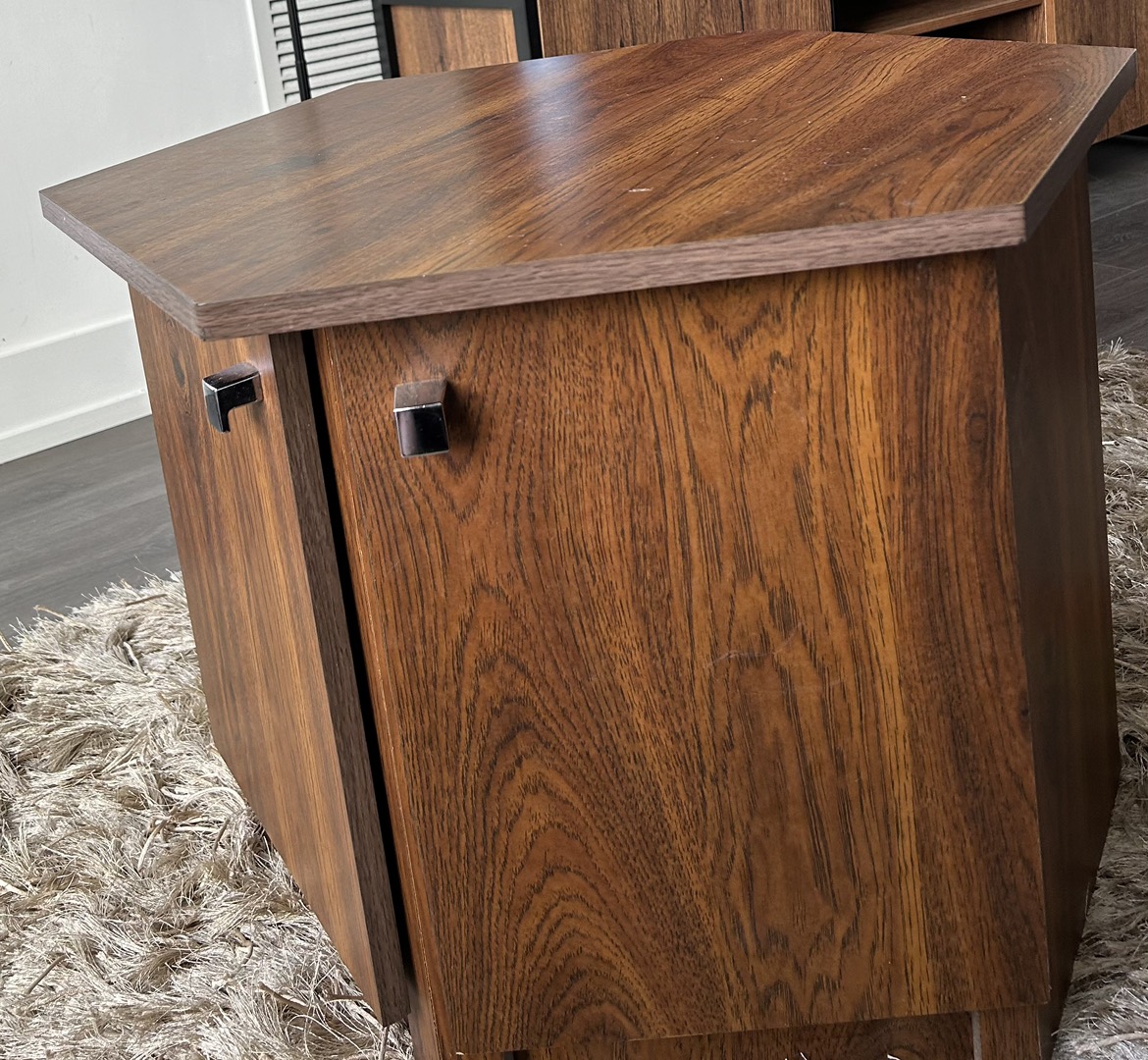 Vintage Hexagon shape Coffee Table with Storage - photo 2