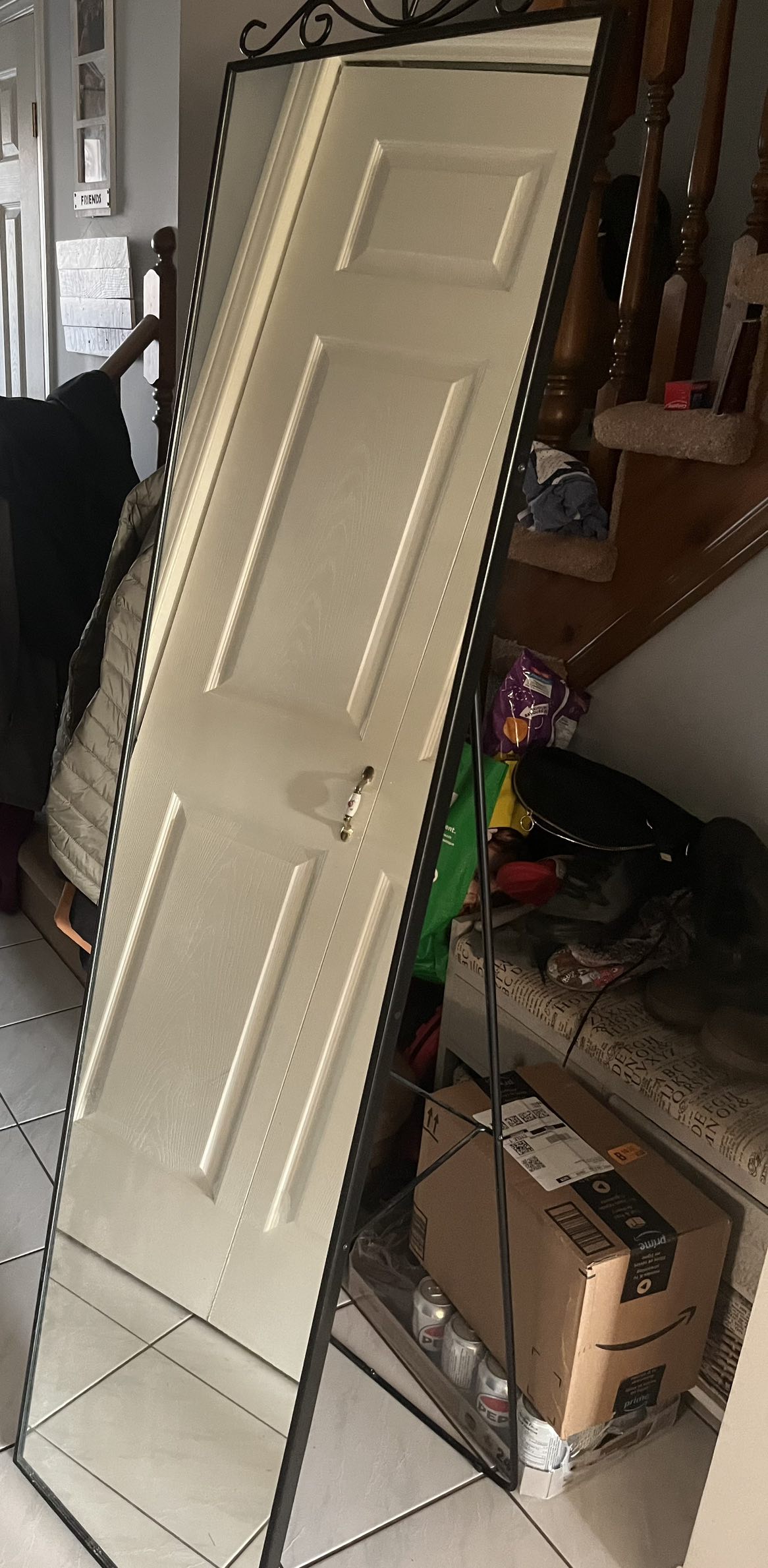 IKEA KARMSUND Standing mirror, black, image indicator(6)