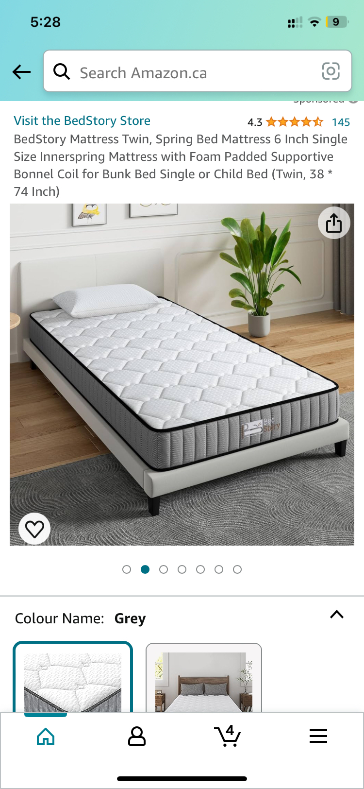 Twin Mattress - 6 inch Height