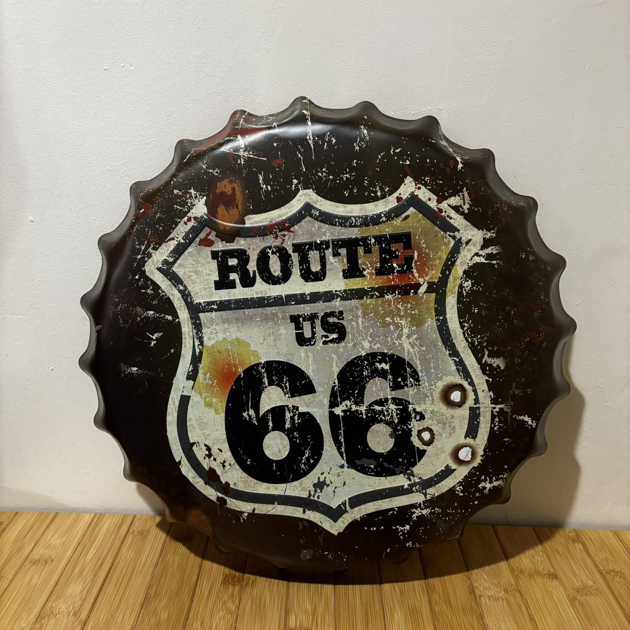 Route 66 Metal Bottle Cap Sign thumbnail