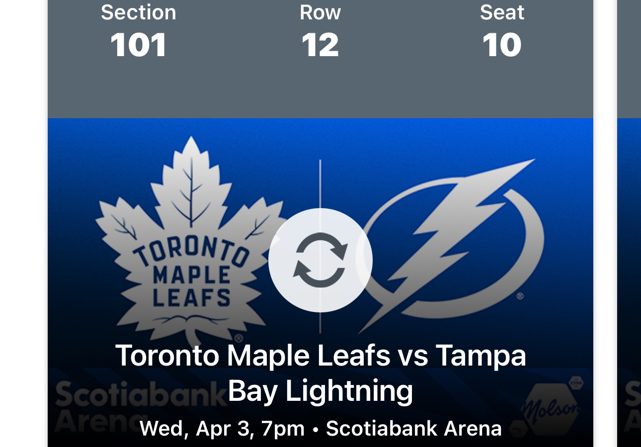 Maple leaf tickets for tonight