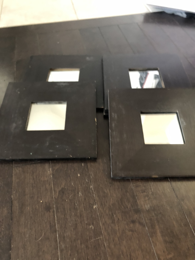 4 framed mirrors