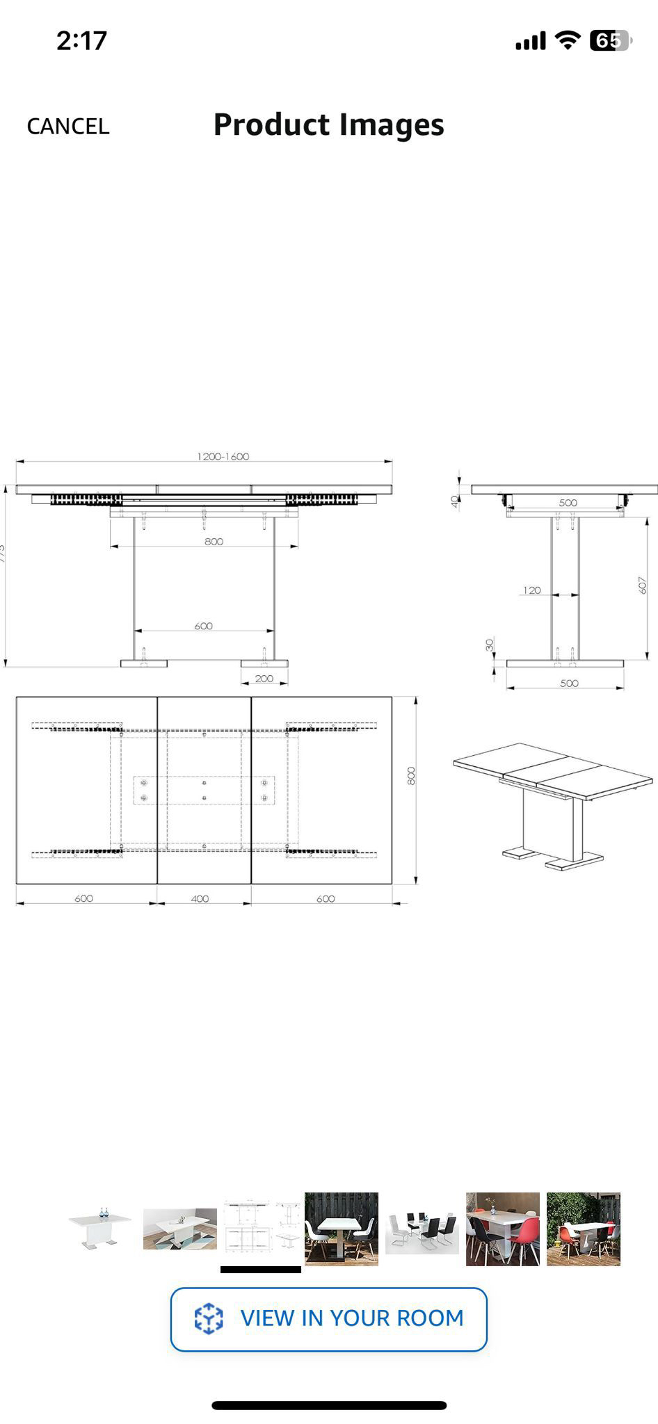 Dining table