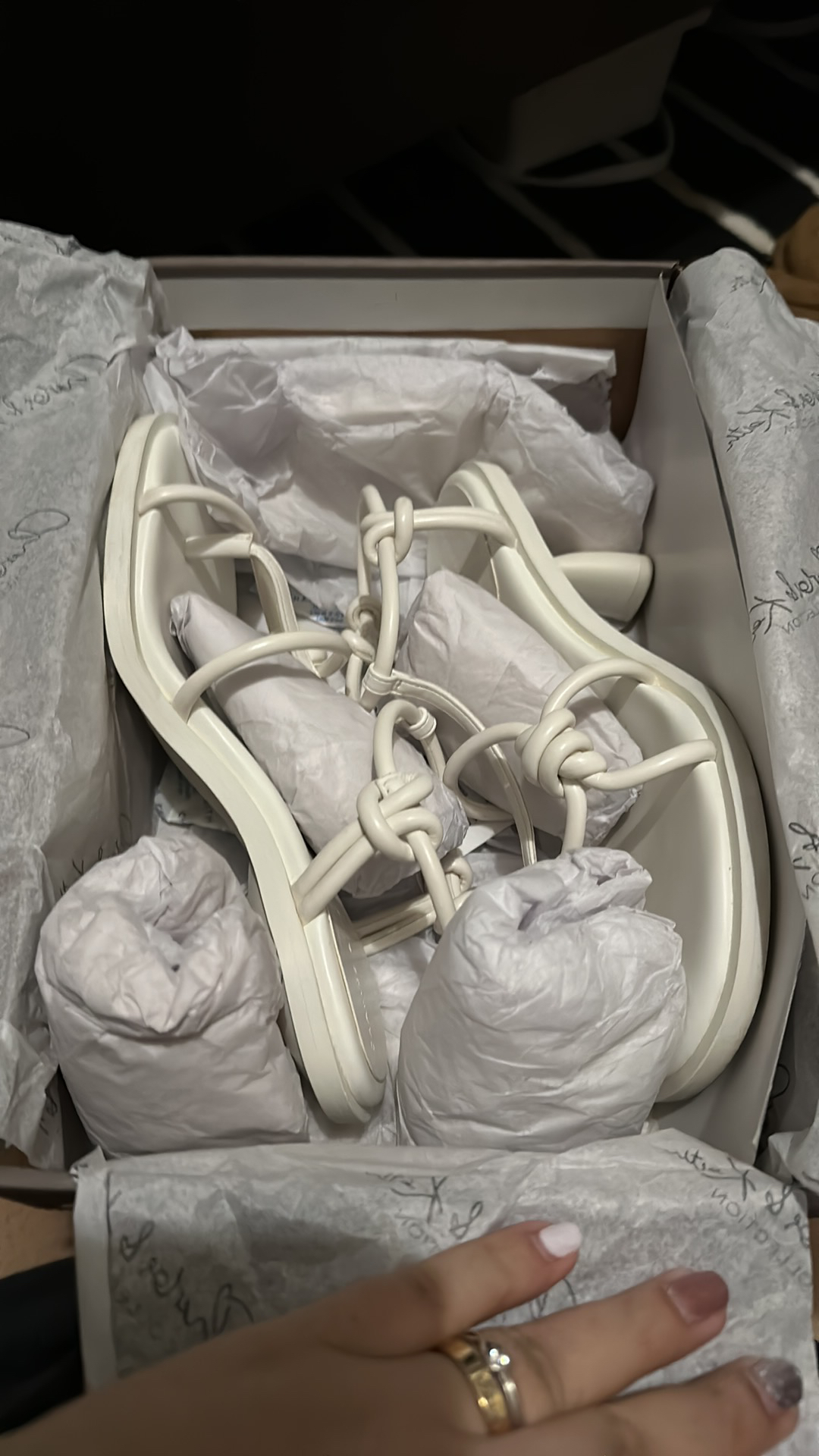 Alma Strappy Knotted Thong Sandals thumbnail