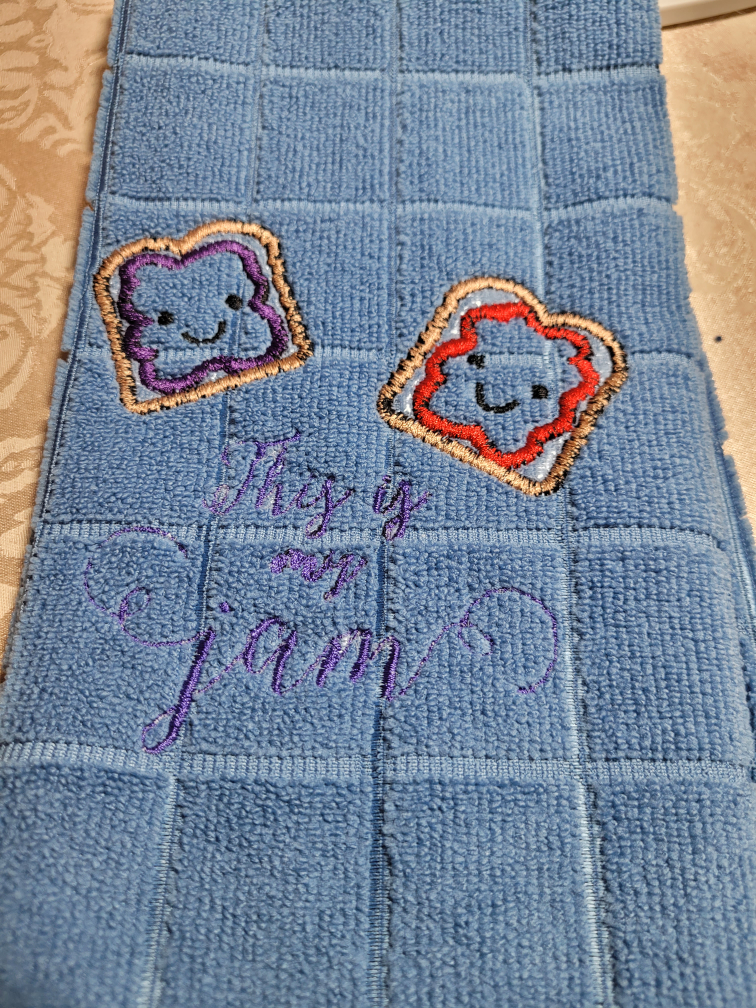 This is my jam home made embroidery tea towel thumbnail