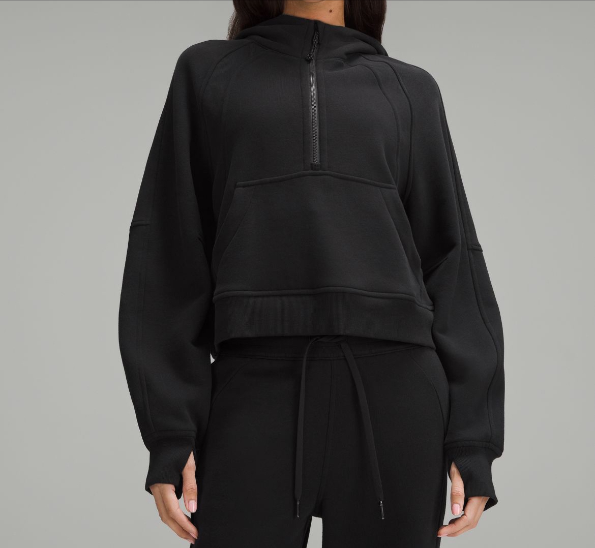 Lululemon scuba oversized half-zip hoodie, xs/s, black - photo 2
