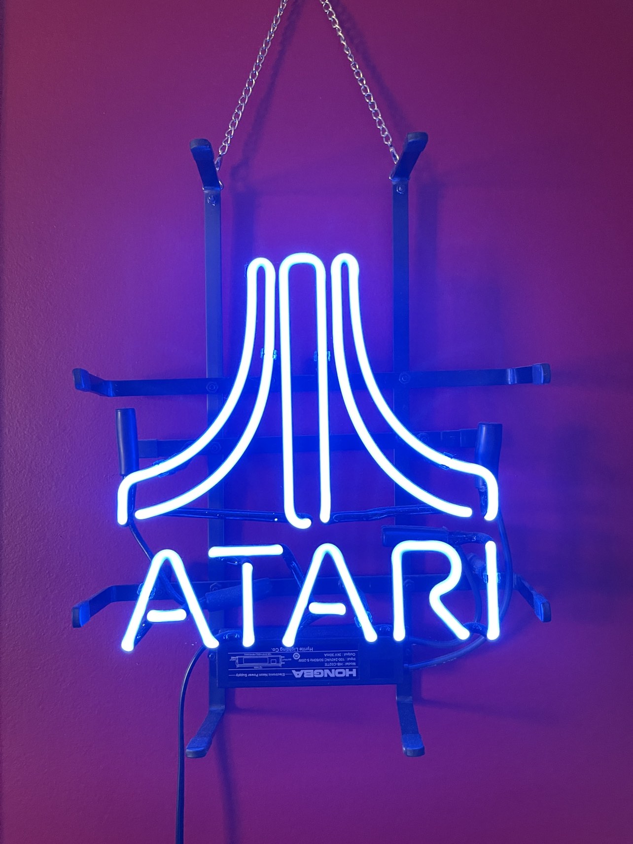 Power Up Your Nostalgia: Atari Blue Neon Sign for Sale - photo 2