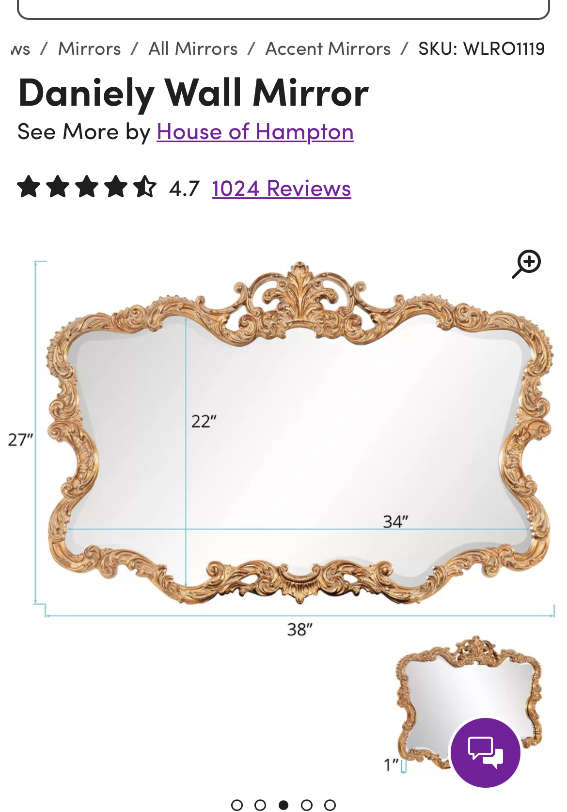 Daniely Wall Mirror- from Wayfair - photo 2