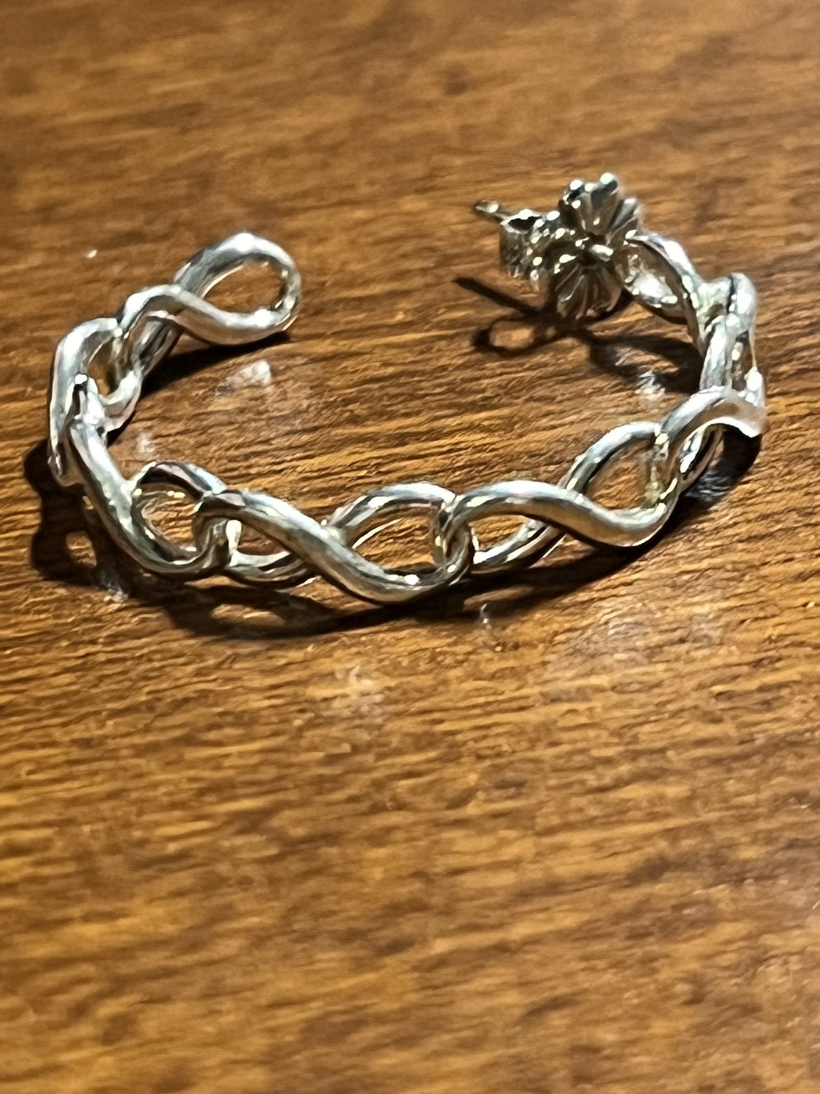 Tiffany Sterling Infinity Hoop  Rare Eternal Link - photo 3