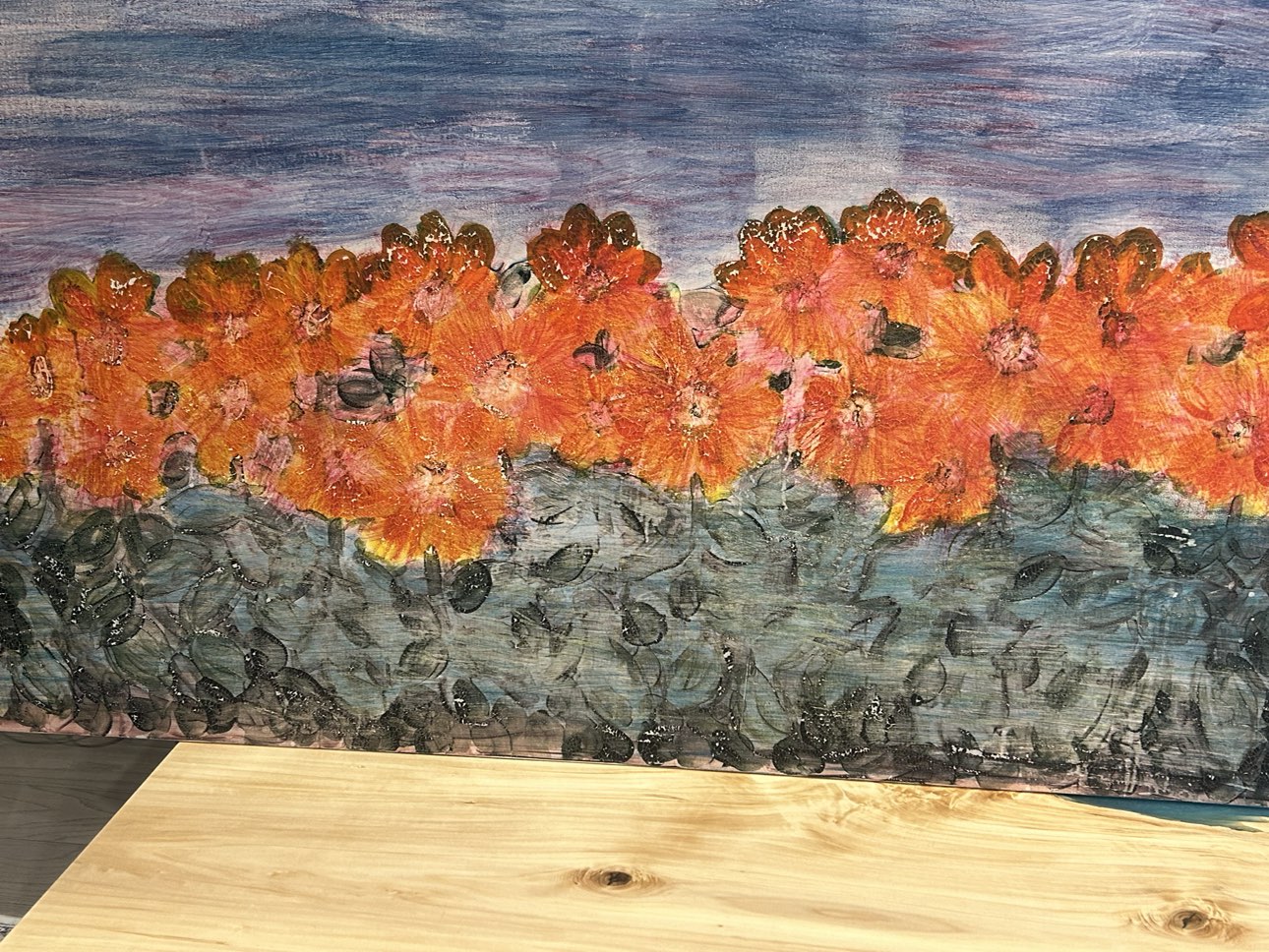 Canvas Flowers Painting - photo 4
