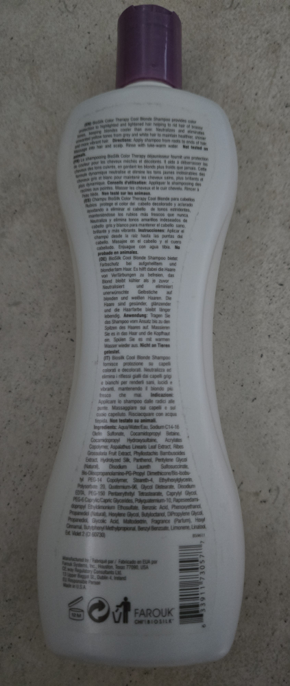 Biosilk Color Therapy Cool Blonde Shampoo image indicator(2)