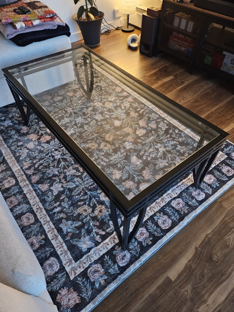 COFFEE TABLE (GLASS TOP & IRON FRAME) - photo 3