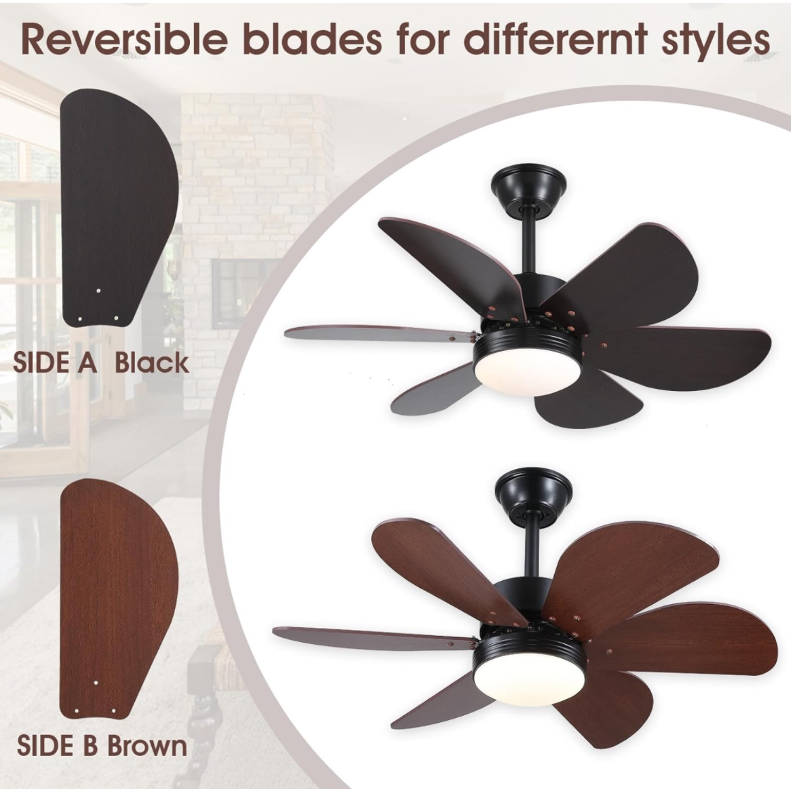 Madshen 36 Inch Six Speed Ceiling Fan with LED Light and Remote - photo 5