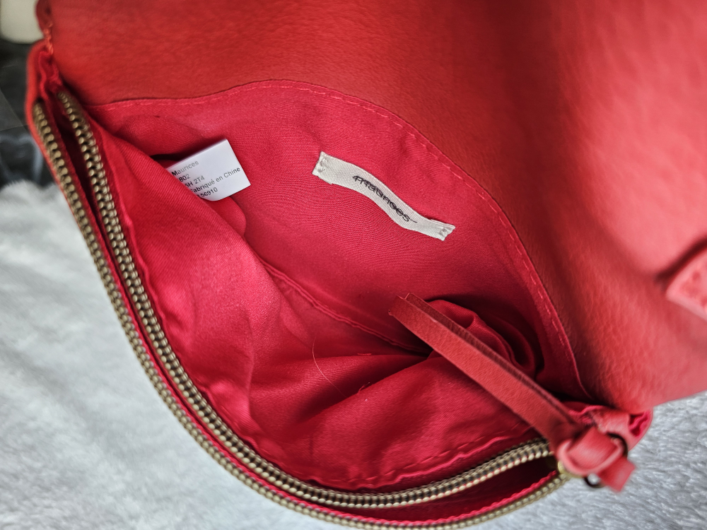 Vegan Leather laser cut Floral Motif Shoulder purse image indicator(5)