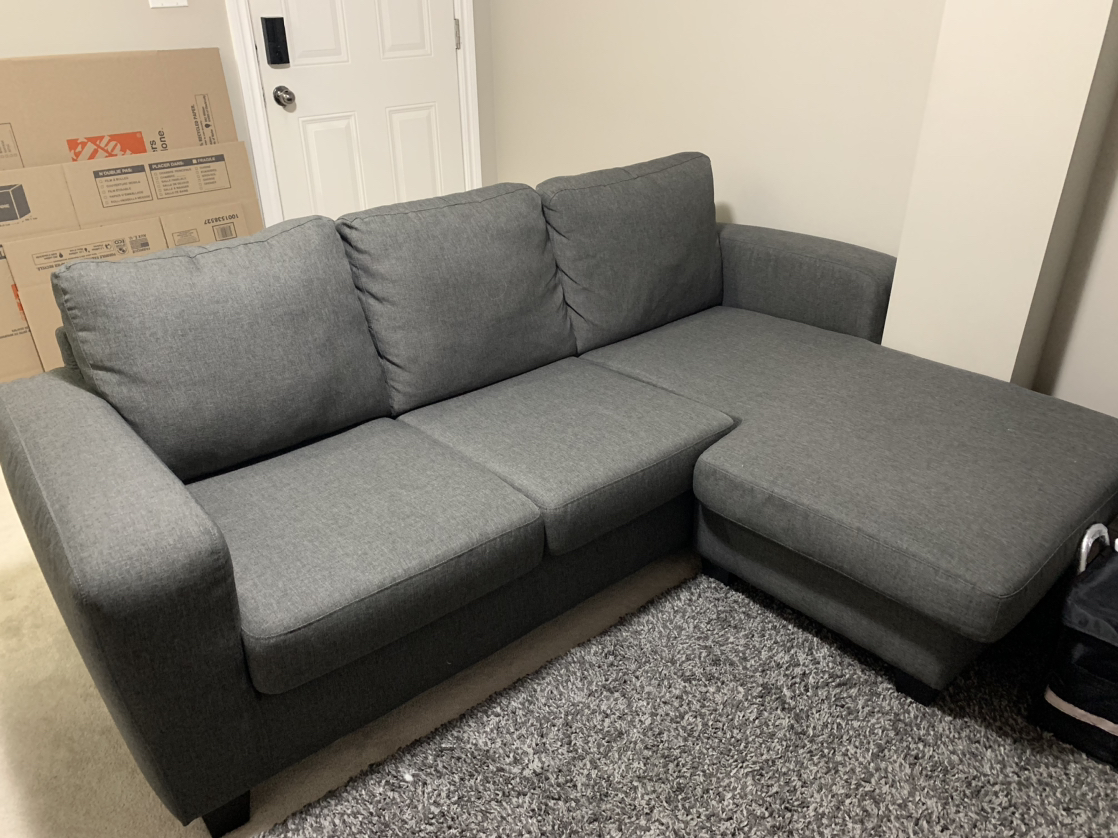 Sectional Sofa (Dark Grey)