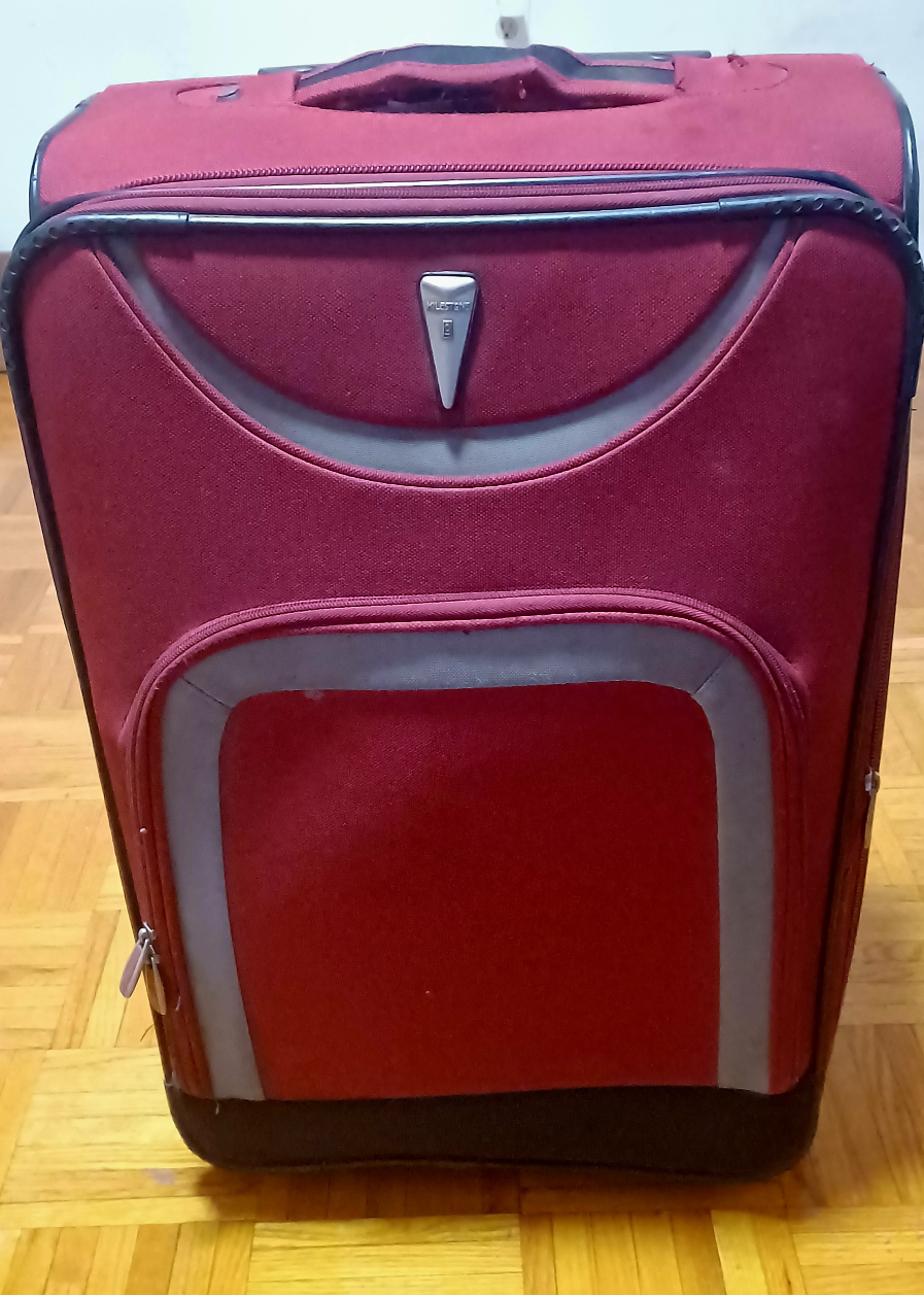 Red travel luggage suitcase - 23" × 15" x 9" thumbnail