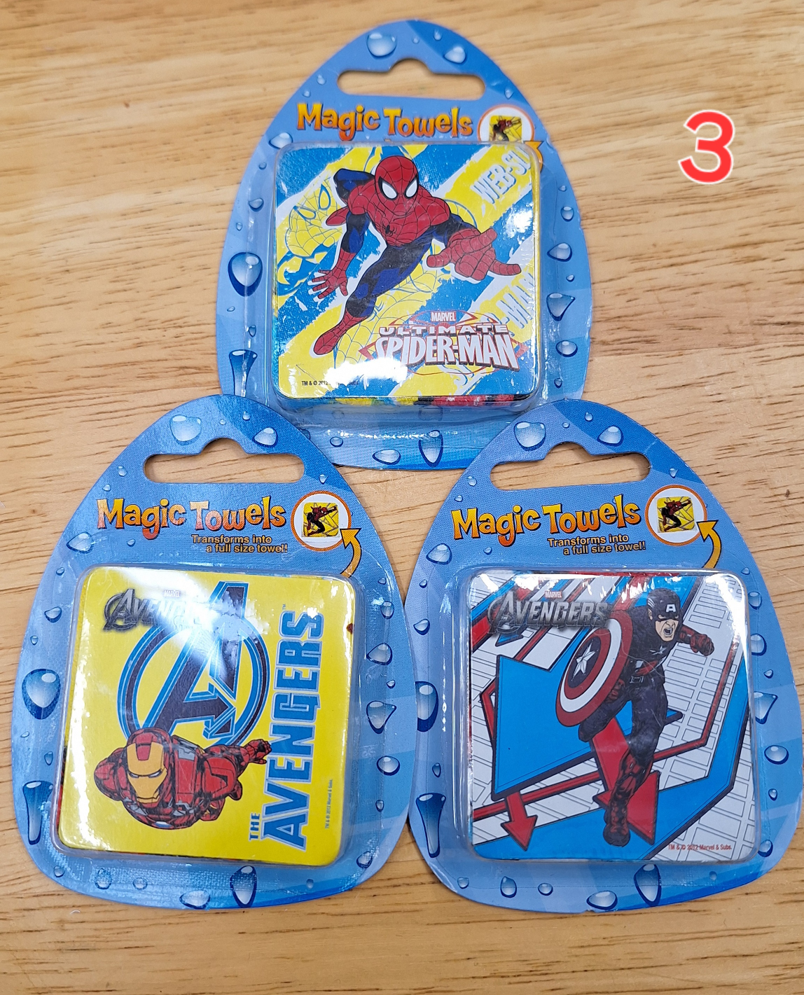 Different Marvel Heroes Magic Pop Up Towel Wash Cloths image indicator(3)