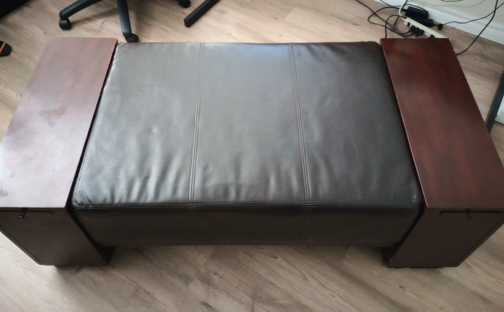 Wood and Leather Coffee Table / Bench, Priced to sell