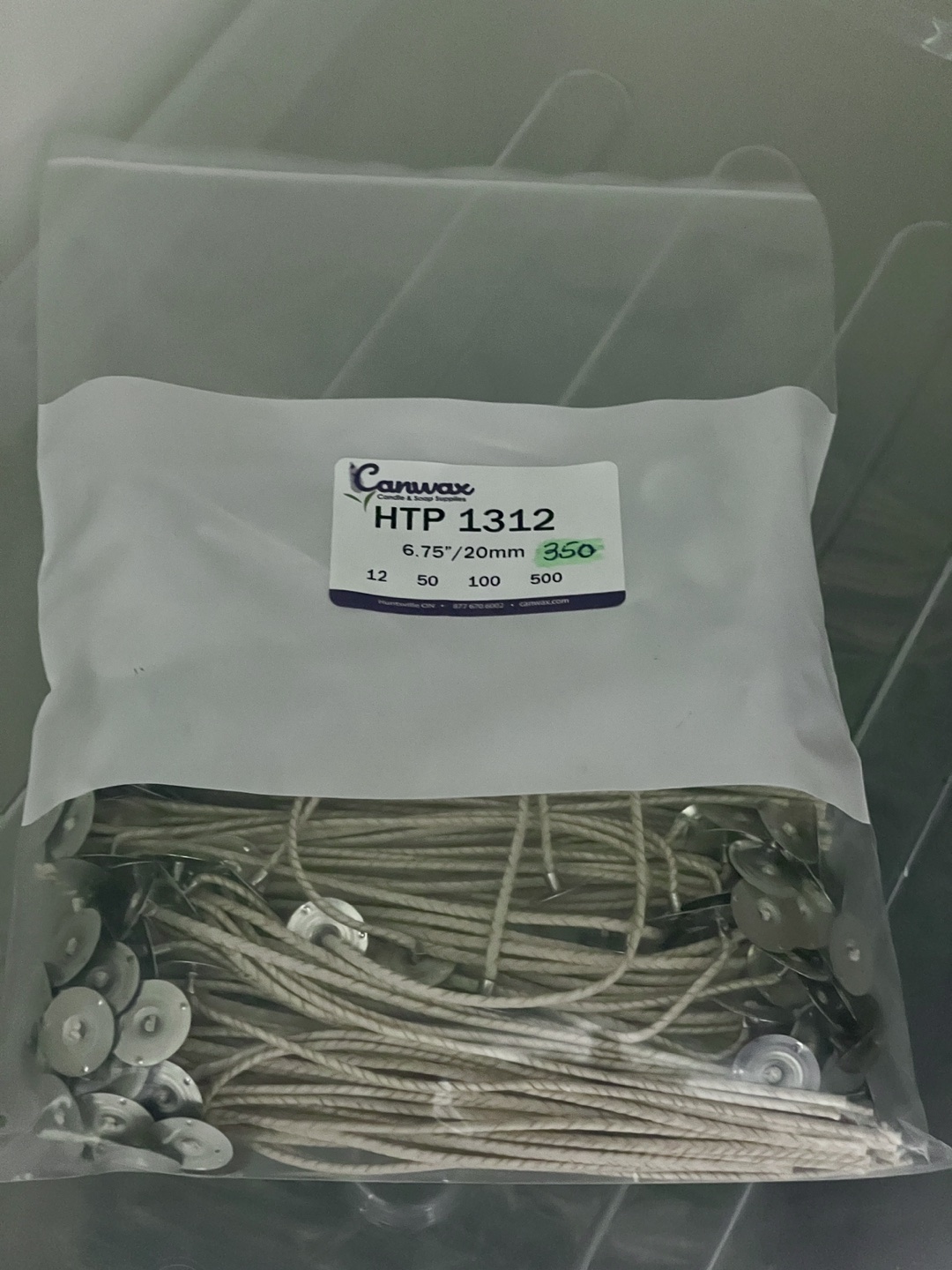 HTP 1313 Candle Wicks 20x3mm tab, 6.75"