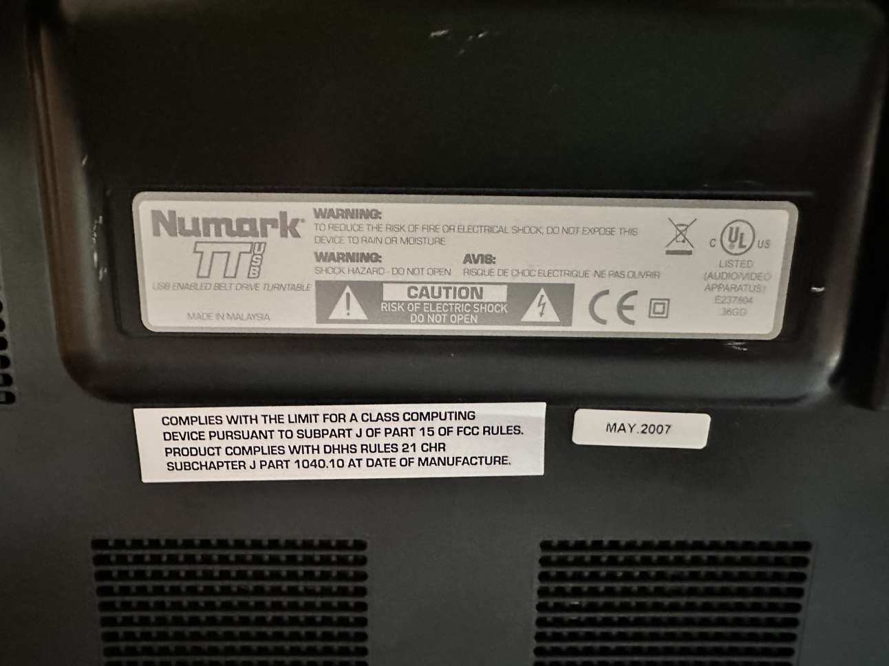 NUMARK TT USB Turntable - photo 5