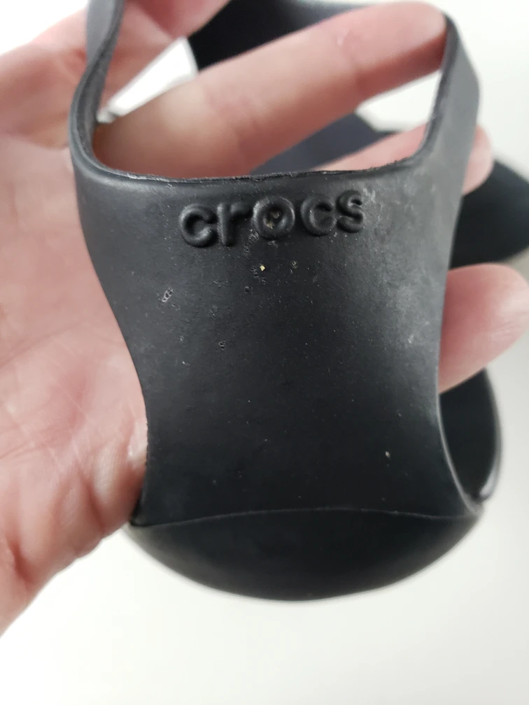 black Crocs brand sandals image indicator(4)