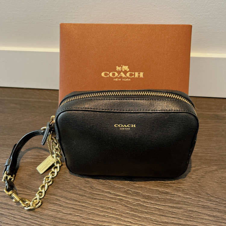 Coach Wristlet Purse: Black thumbnail