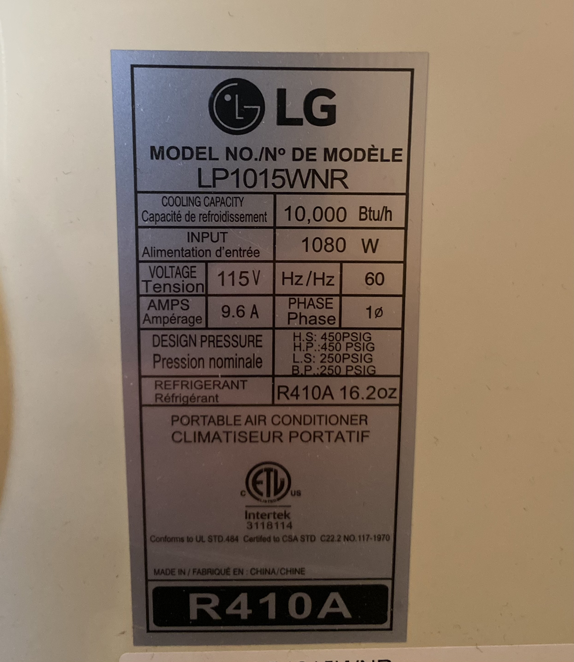 Excellent LG portable aircon with remote and hose - photo 3