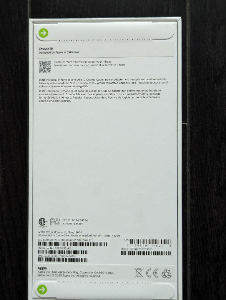 iPhone 15 blue 128 GB - photo 2