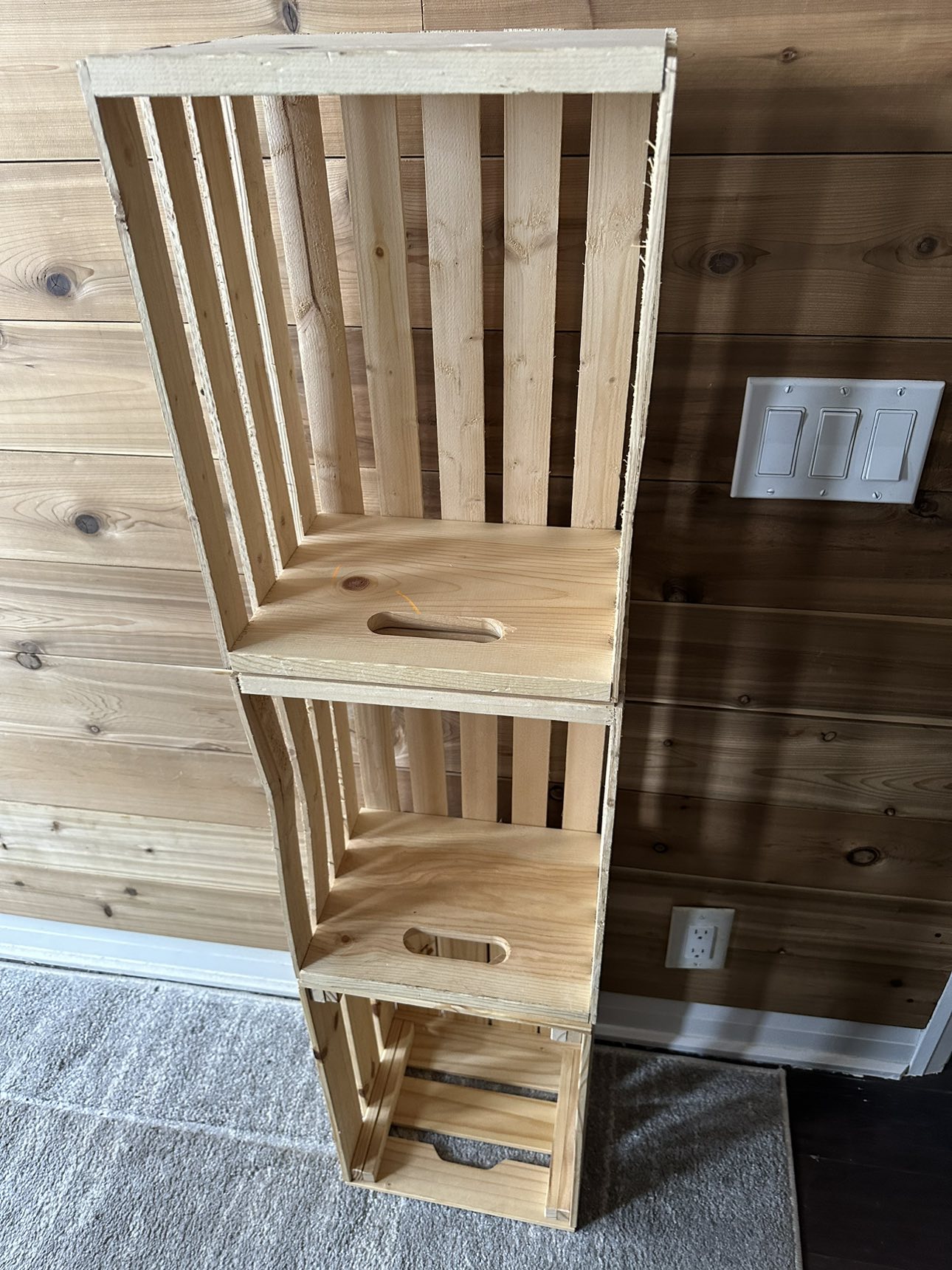 Wooden crates selling as a set all 3 for $36 thumbnail