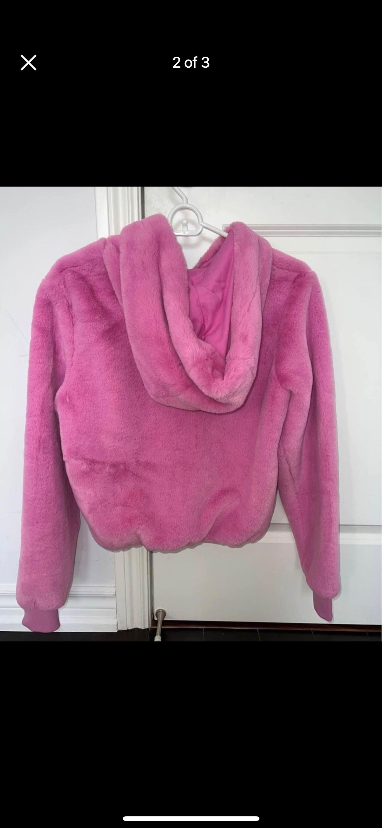 Fila zip up cropped pink hoodie in Small. image indicator(2)