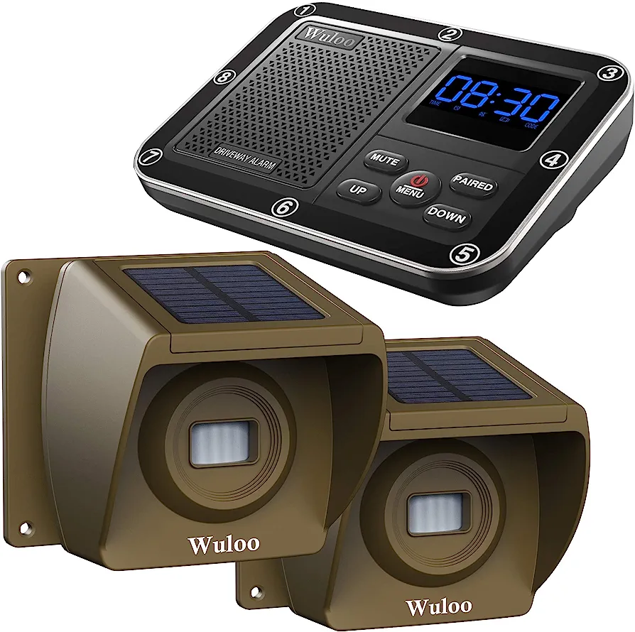 Solar Driveway Alarm Wireless Outside 1800ft Range,