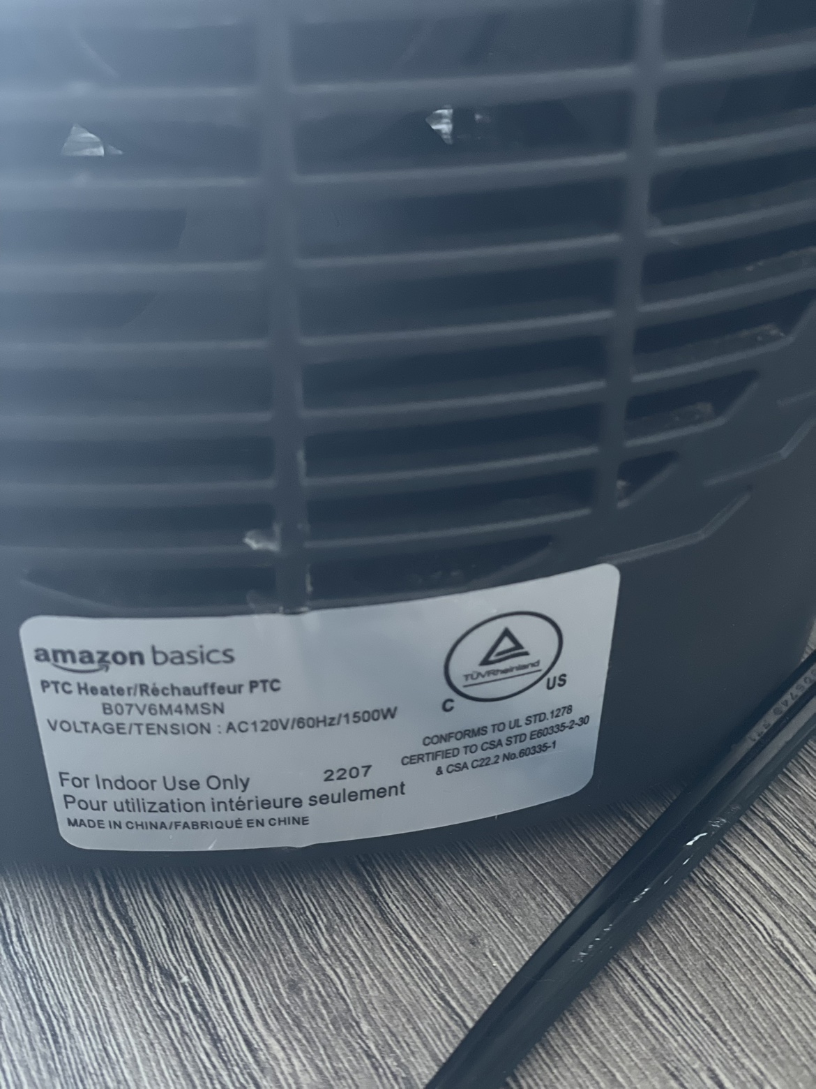 Space/Personal heater or Fan image indicator(3)