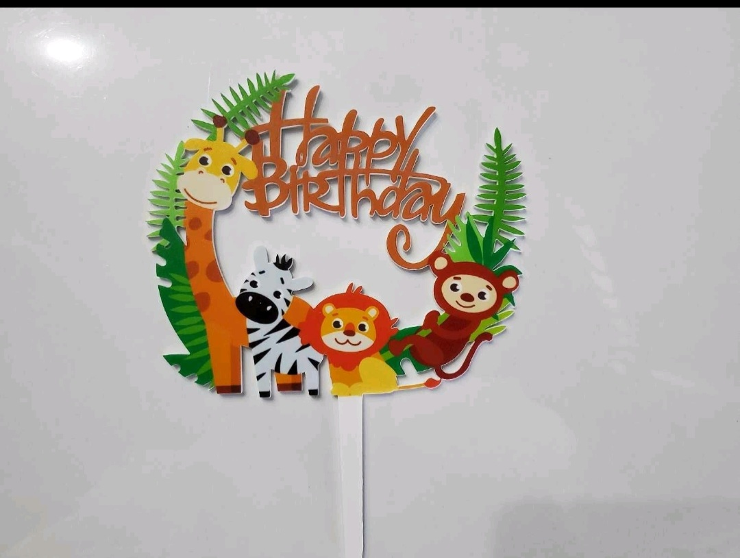 Animal safari cake topper thumbnail