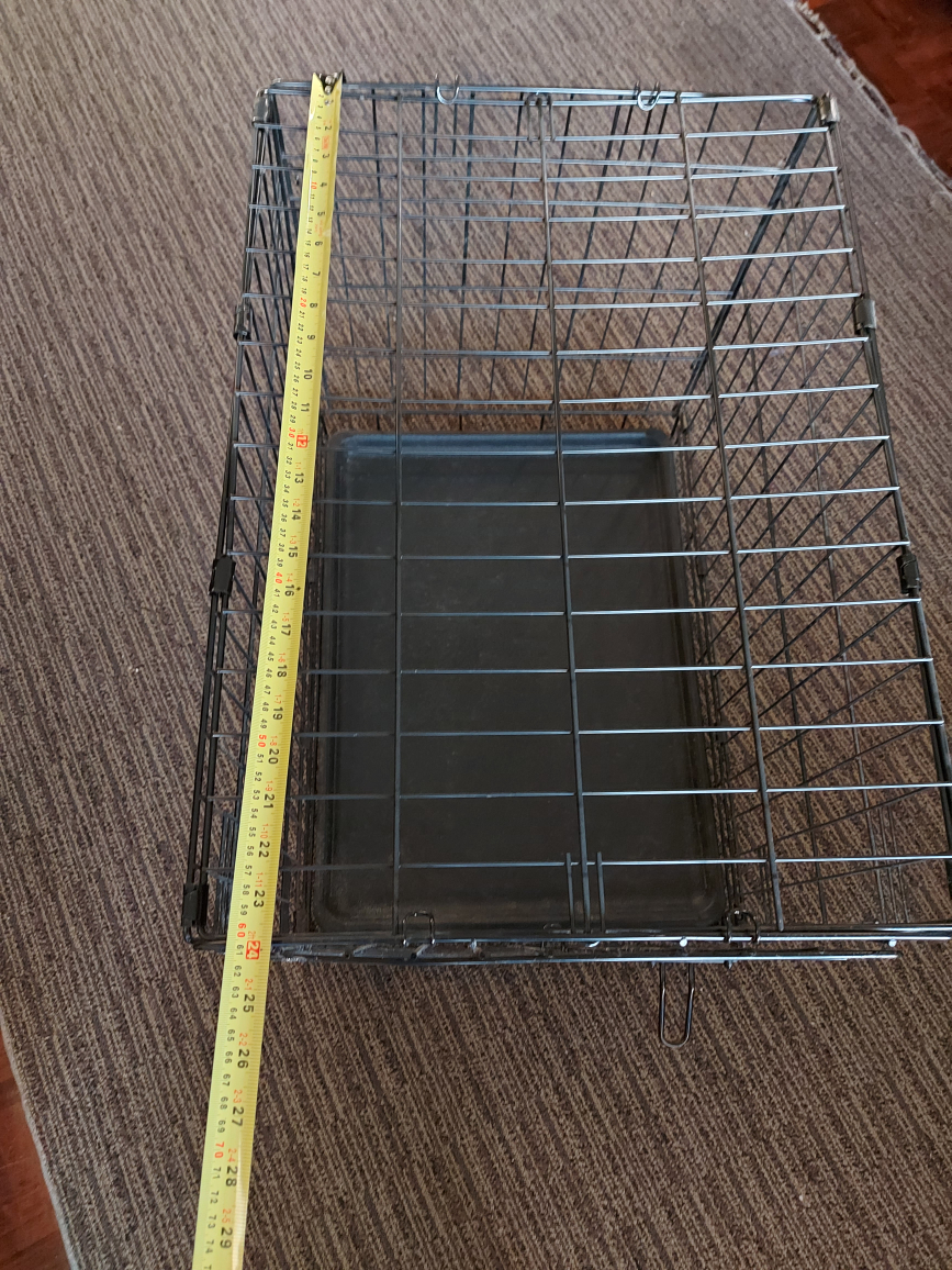 Small dog crate, collapses, removable tray 17" W x 24" L x 19" T image indicator(4)