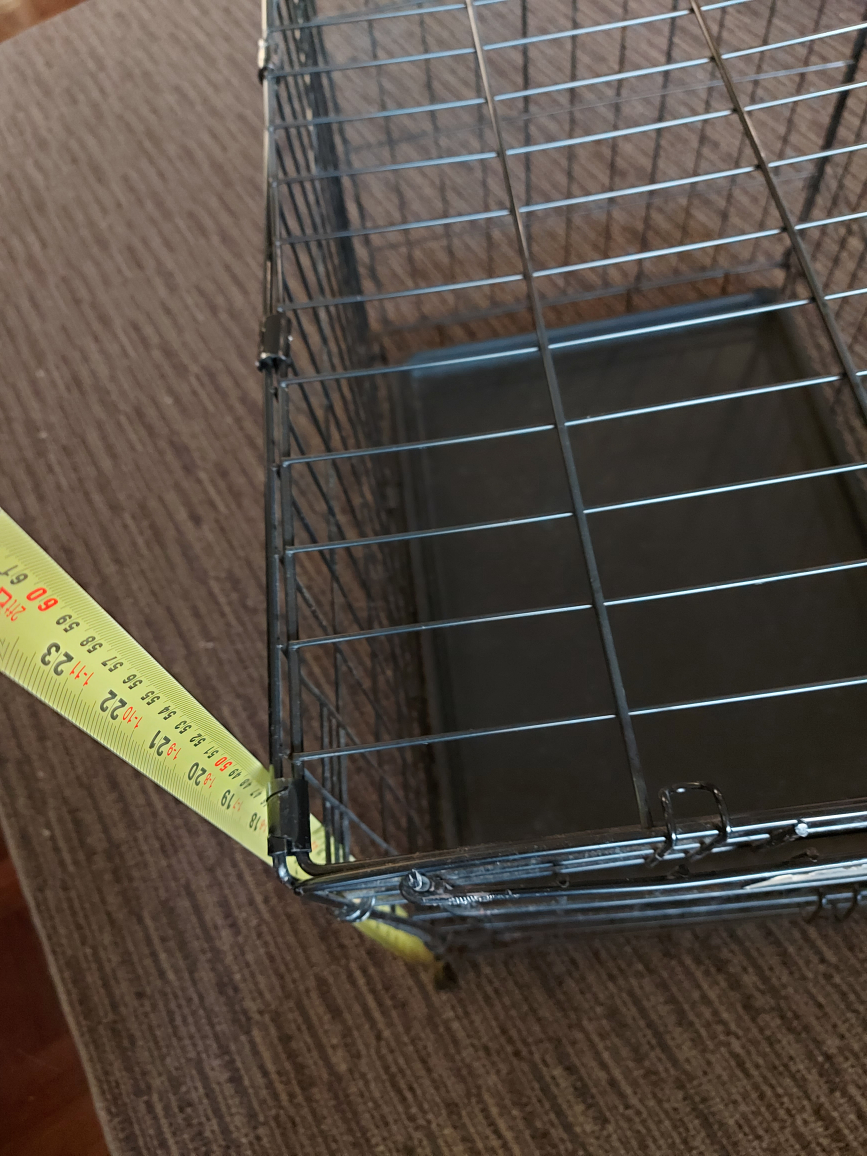 Small dog crate, collapses, removable tray 17" W x 24" L x 19" T image indicator(6)