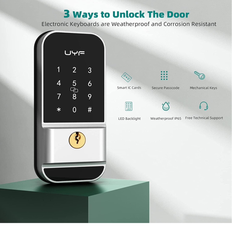 Keyless Entry Door Lock with Levers, - photo 2