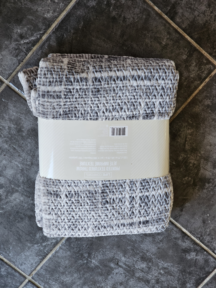 NWT Gray Plush Throw / Blanket image indicator(2)