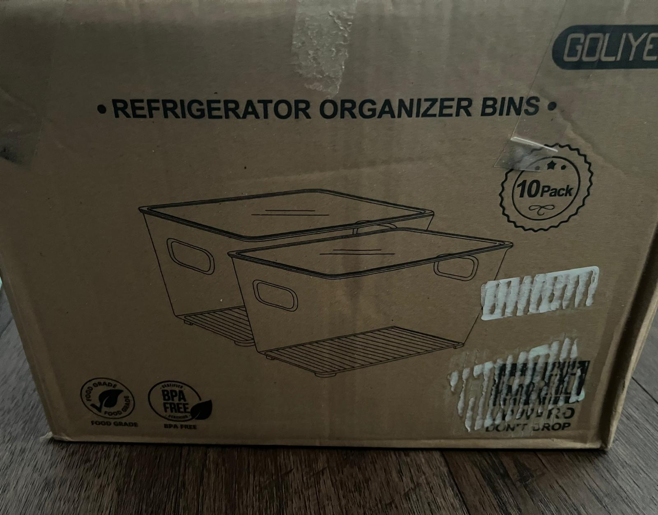 Refrigerator Organizer Bins With Lids 10 Pack - photo 2