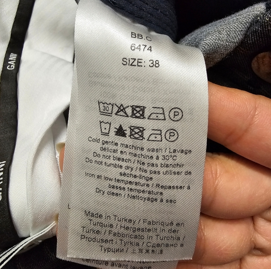 GANNI Stretch Stripe High Waist Wide Leg Pants image indicator(5)