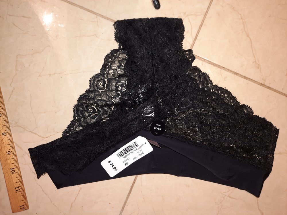 la Vie en Rose NWT PANTIES seXXXy black lace XS thumbnail
