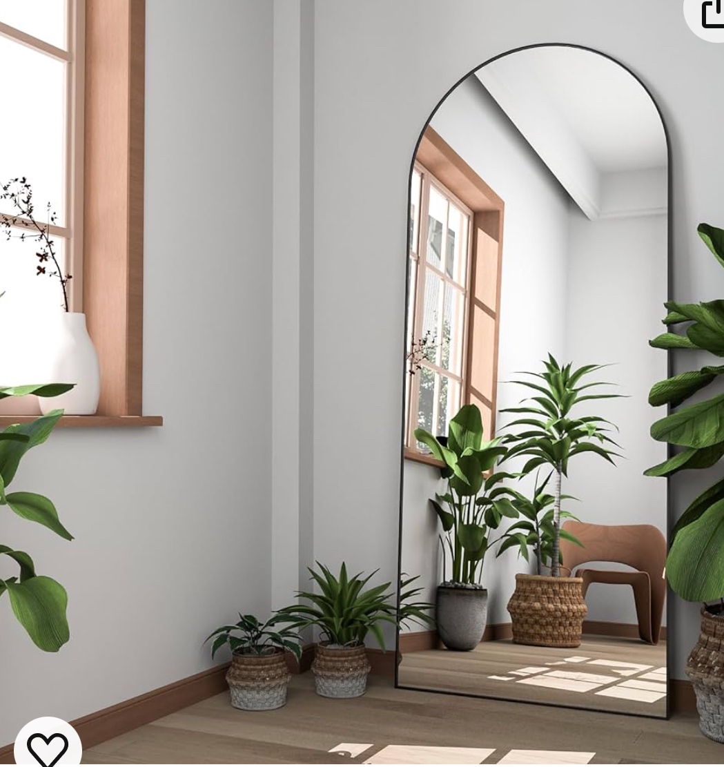 Full length arched mirror