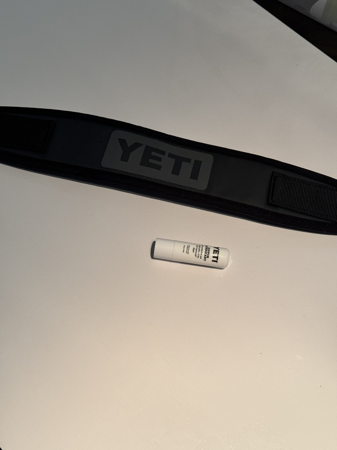 Yeti strap and zipper lube