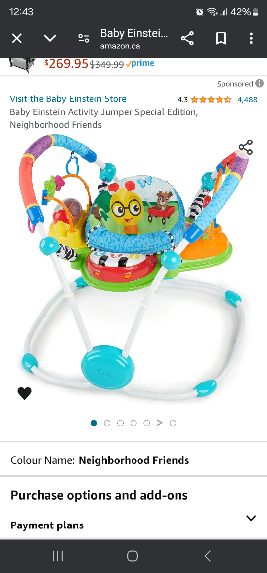 baby jumper foldable hardly used.