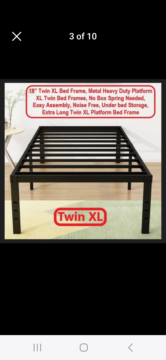 18 INCH TWIN XL METAL BED FRAME thumbnail