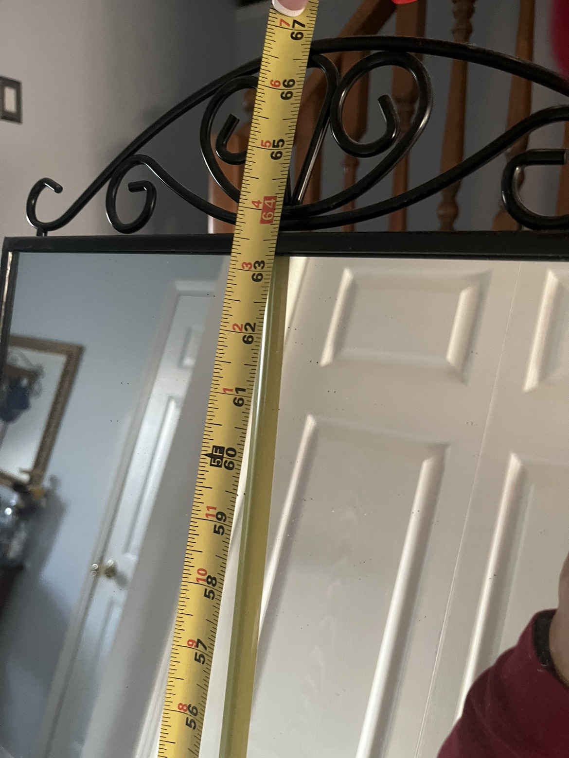 IKEA KARMSUND Standing mirror, black, image indicator(4)