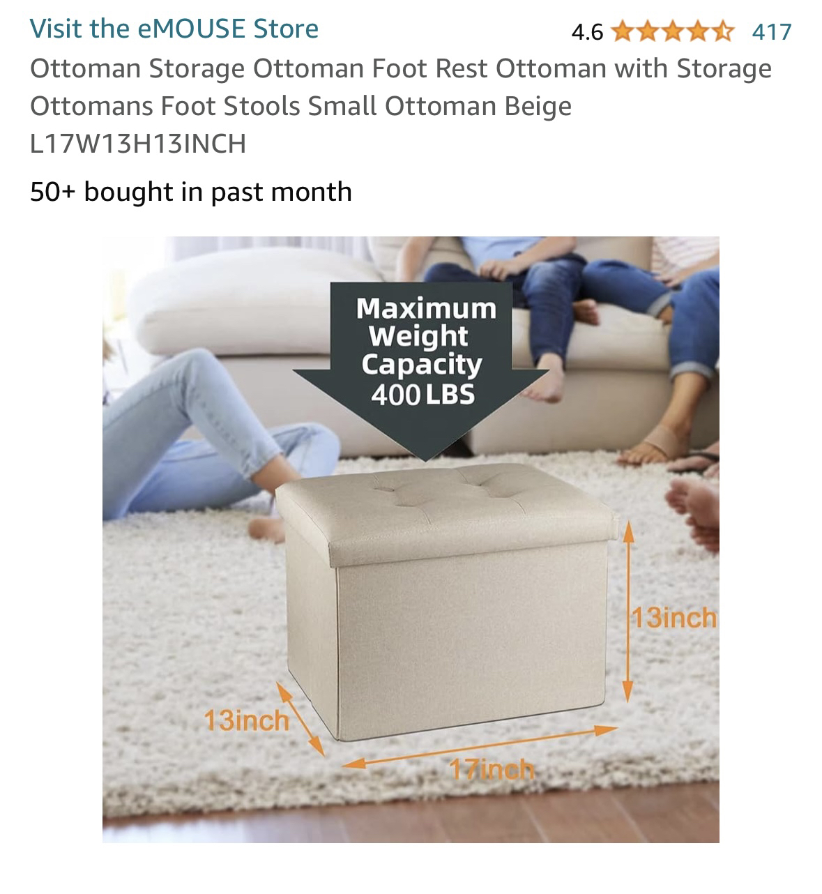 Amazon storage box foot rest - photo 3
