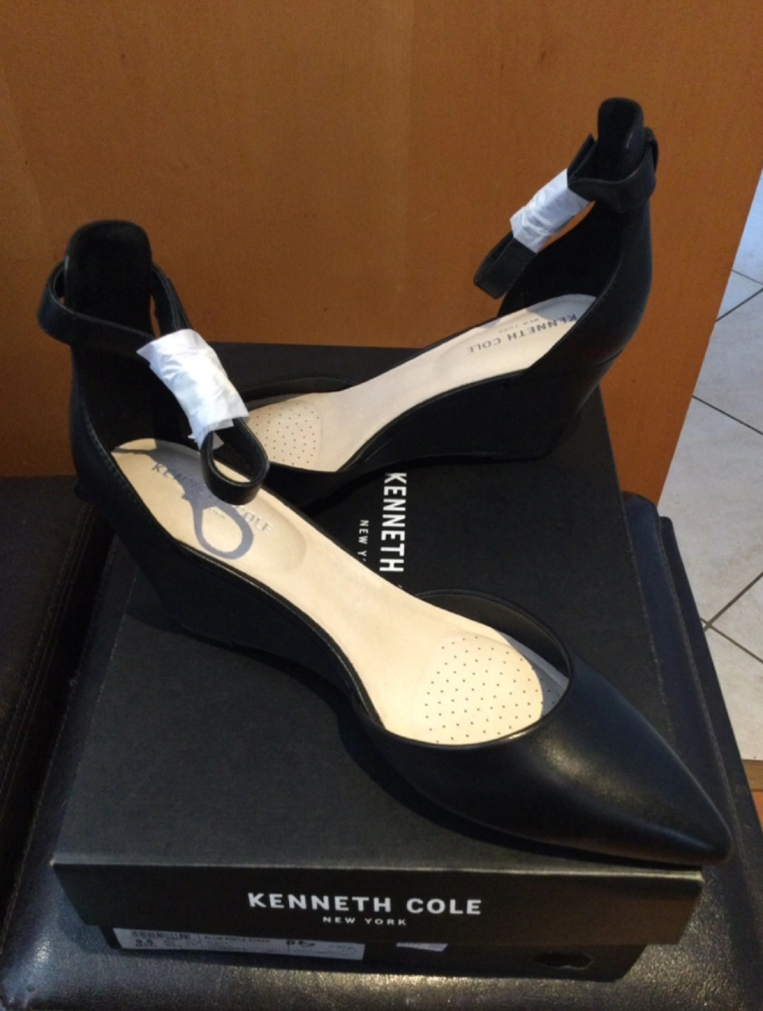 Kenneth Cole Ellis Ankle Strap D’Orsay Wedge Pump image indicator(7)