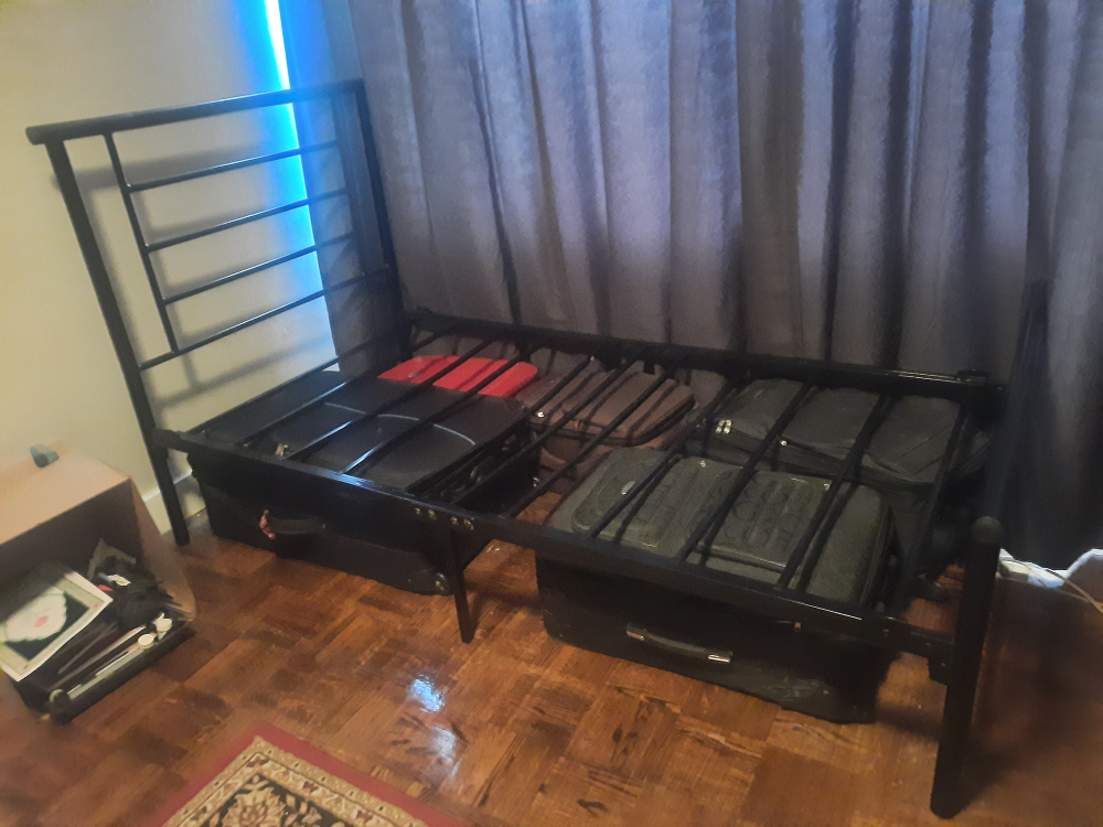 Metal twin size bed frame