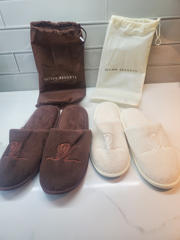 New pair of luxury slippers from Wynn hotel thumbnail