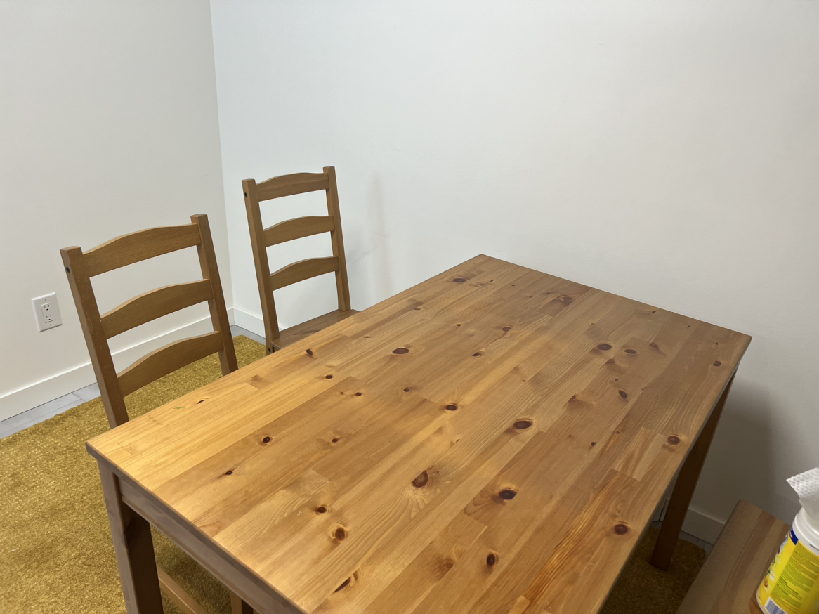 Table and chairs